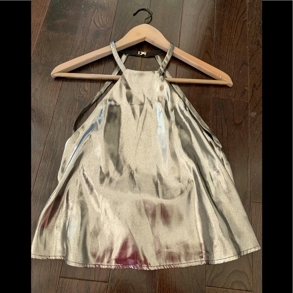 90’s type halter metallic top size 2